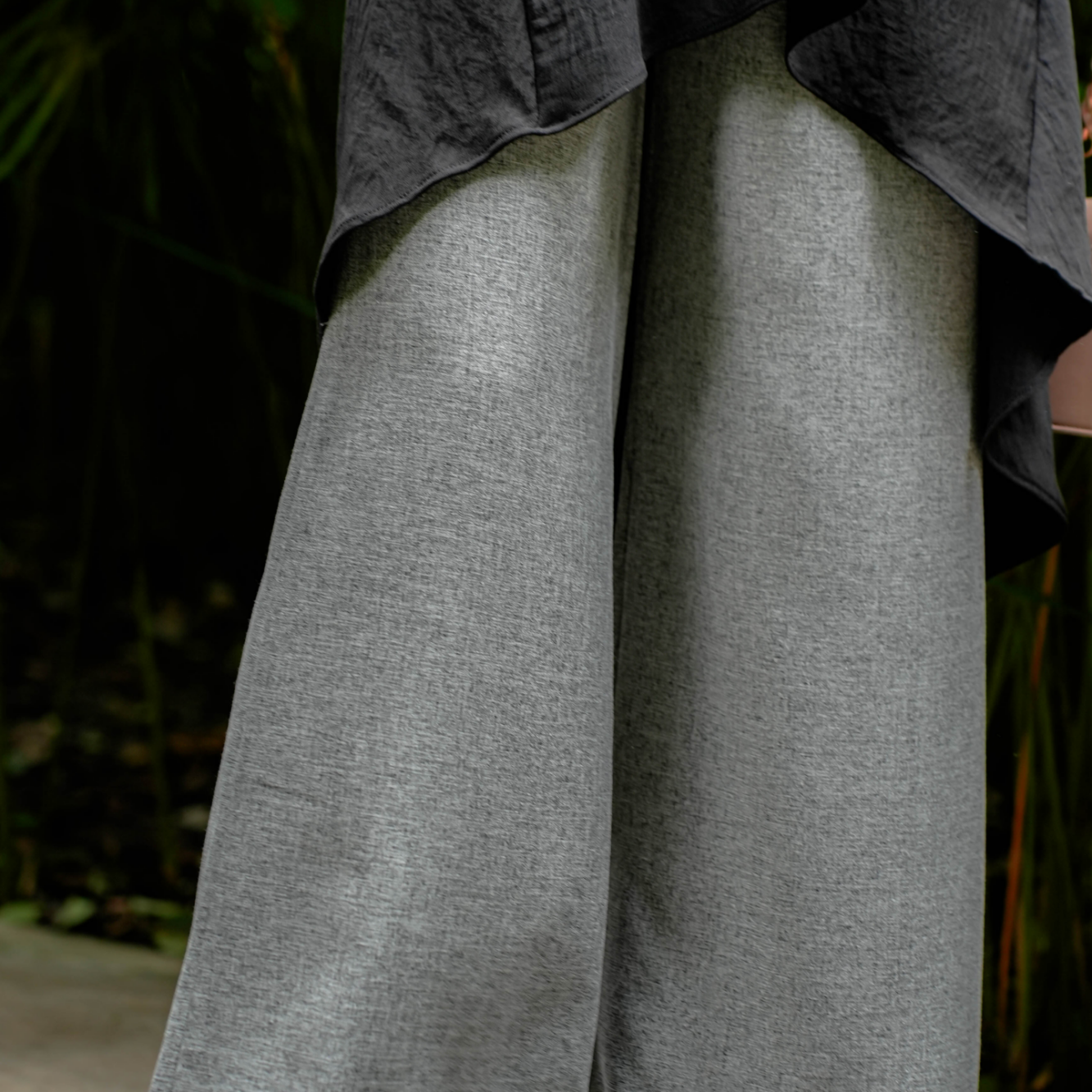 Silk Cotton Palazzo 2.0 [Cloudy Black]